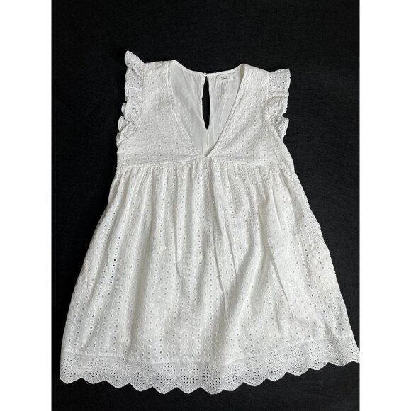 Talulah Eyelet Babydoll Dress White I've Got A Secret  Size S Built in Romper - Picture 6 of 10
